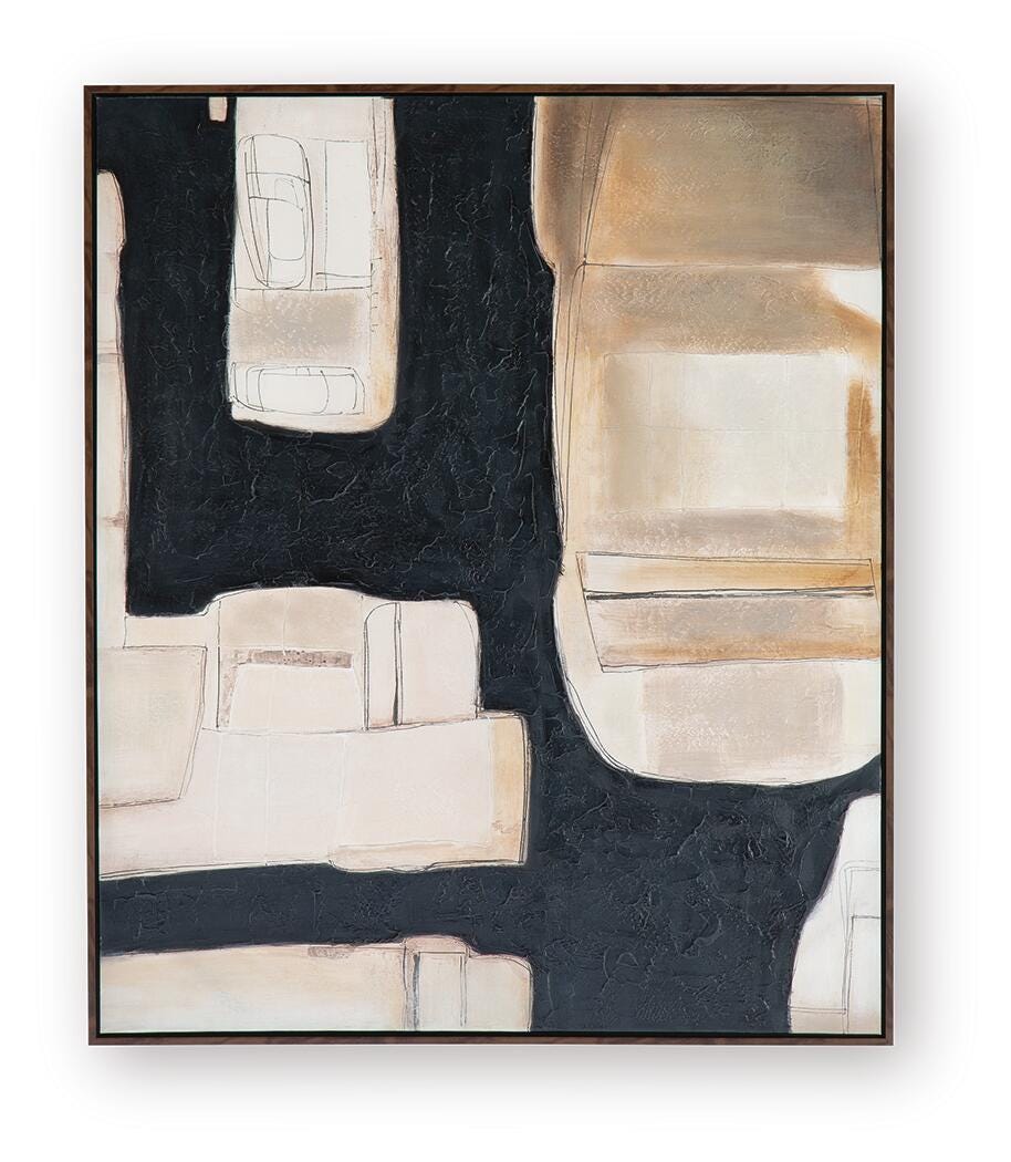 Feyville Wall Art - Black/Brown/Cream