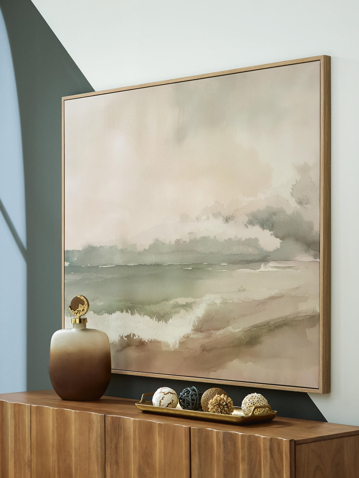 Vallus Wall Art - Blush/Green/Gray