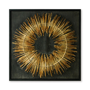 Buddins Wall Art - Black/Gold Finish