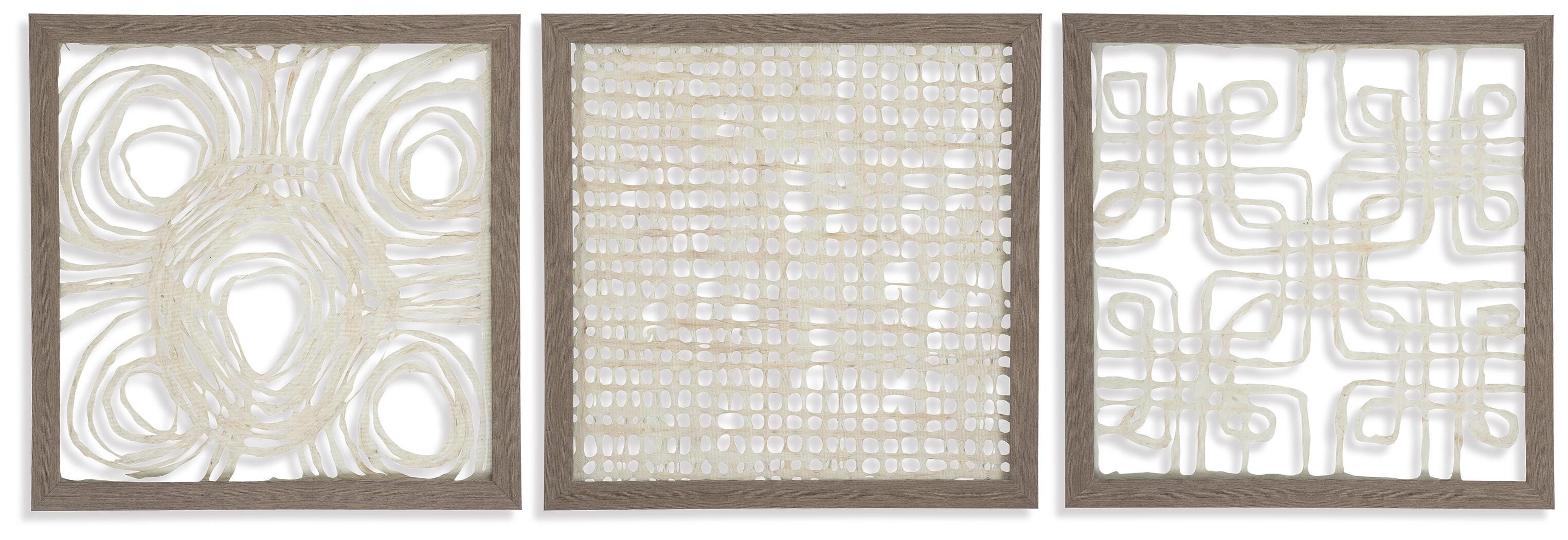 Odella Wall Decor Set (3/CN) - Cream/Taupe