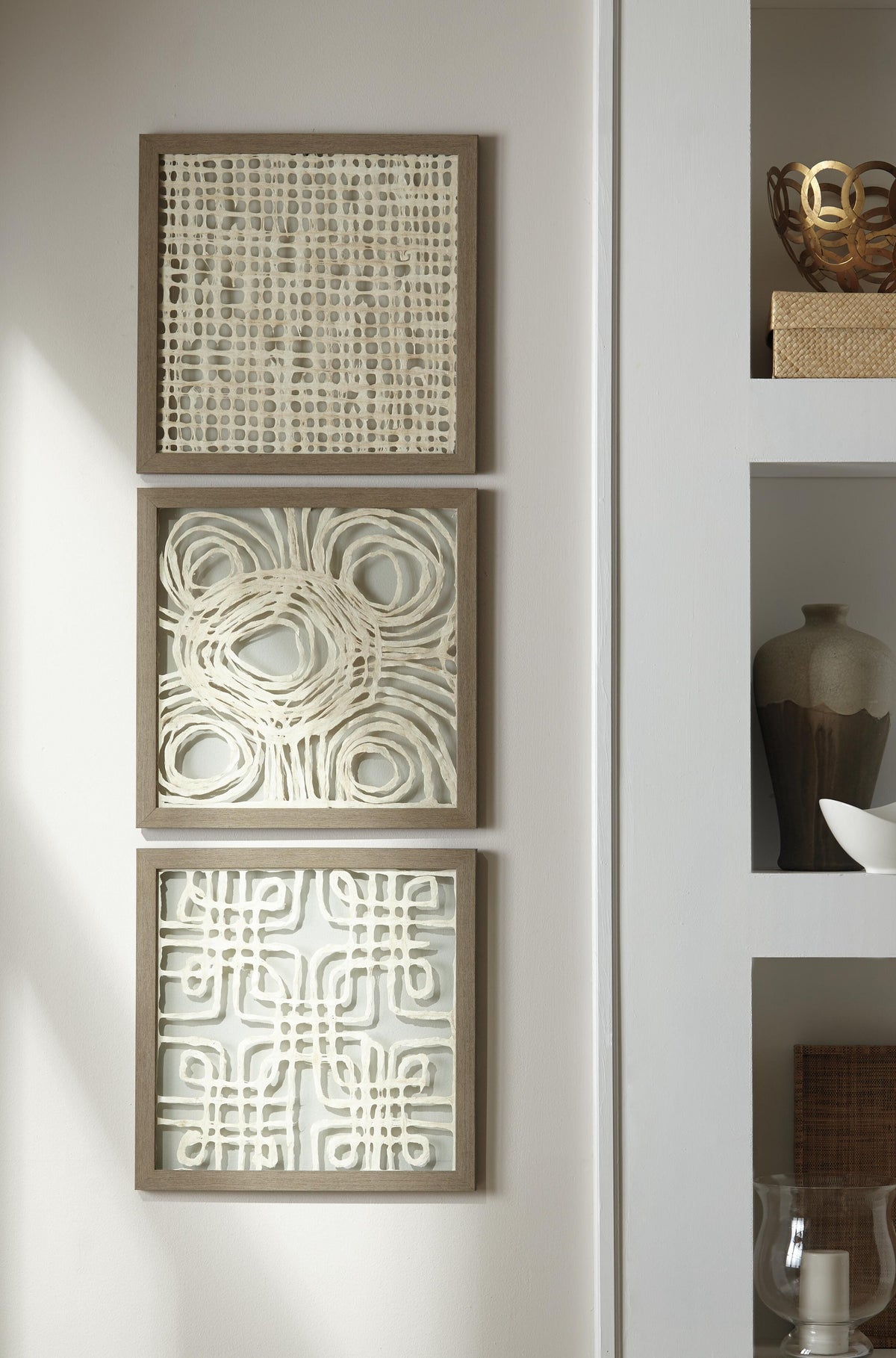 Odella Wall Decor Set (3/CN) - Cream/Taupe