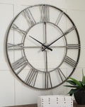 Paquita Wall Clock - Antique Silver