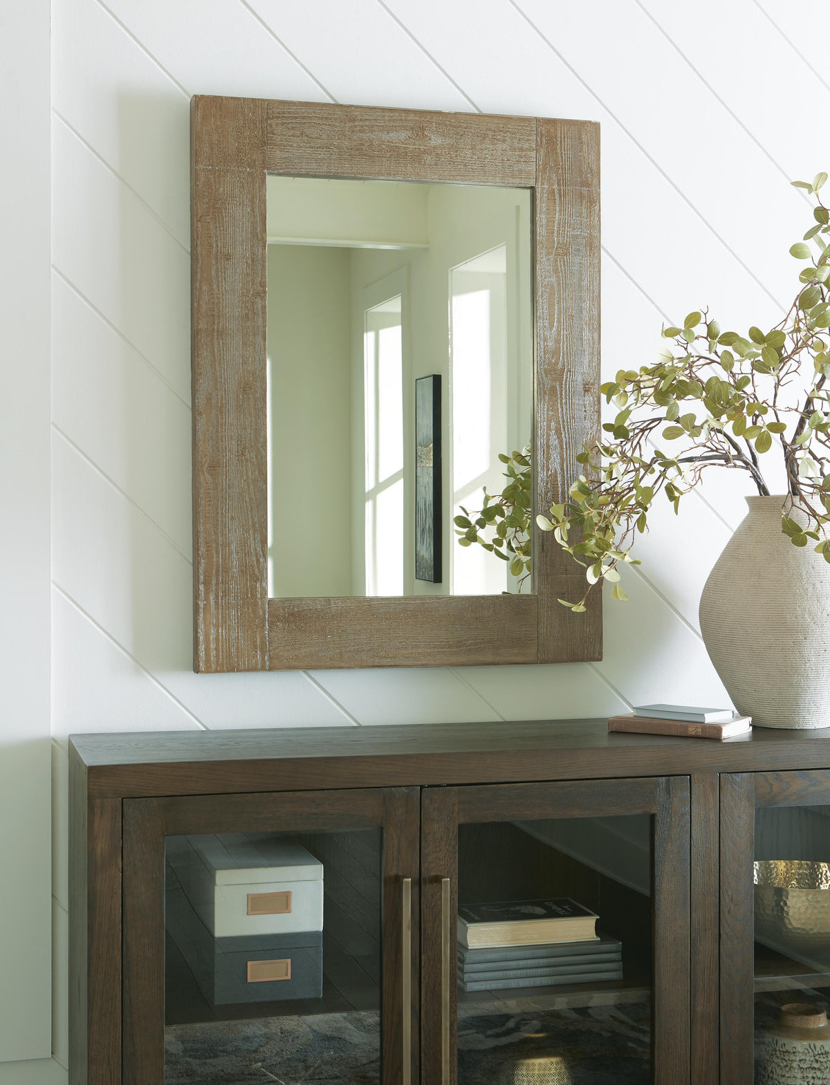 Waltleigh Accent Mirror - Distressed Brown