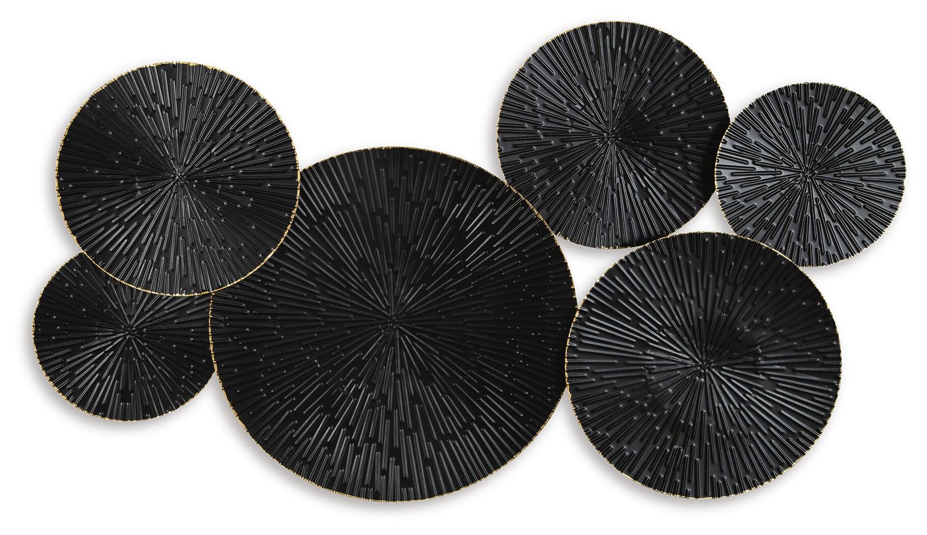 Rhetlen Wall Decor - Black/Gold Finish