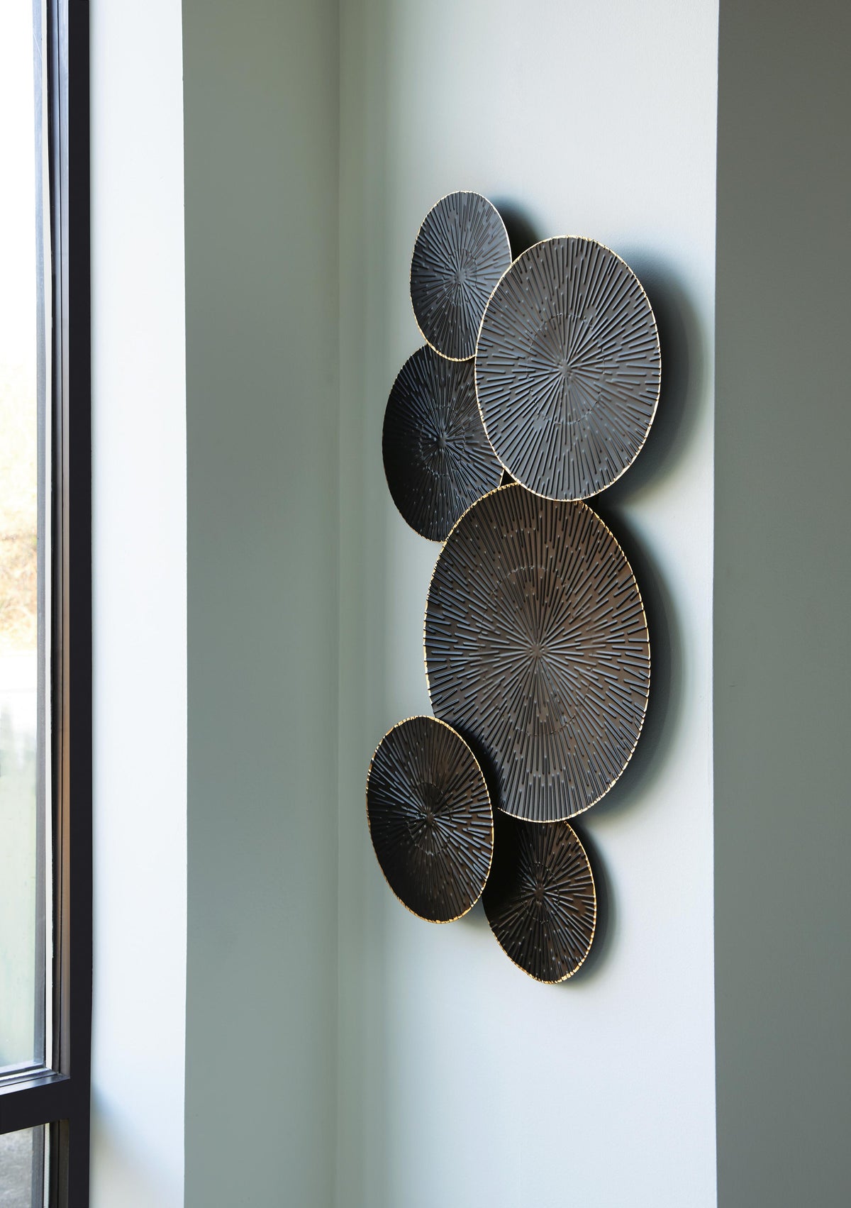 Rhetlen Wall Decor - Black/Gold Finish