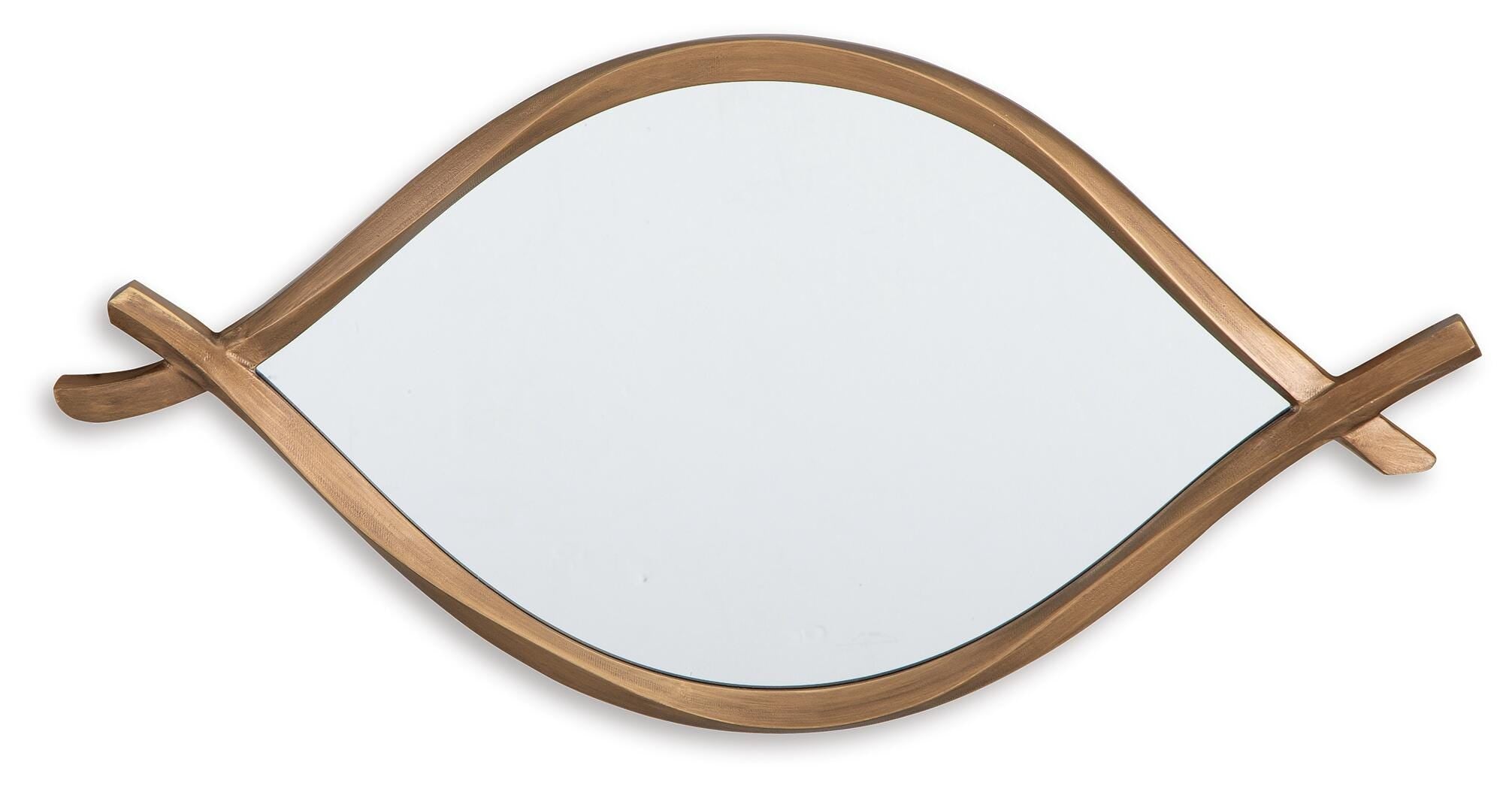 Bartner Accent Mirror - Antique Gold Finish