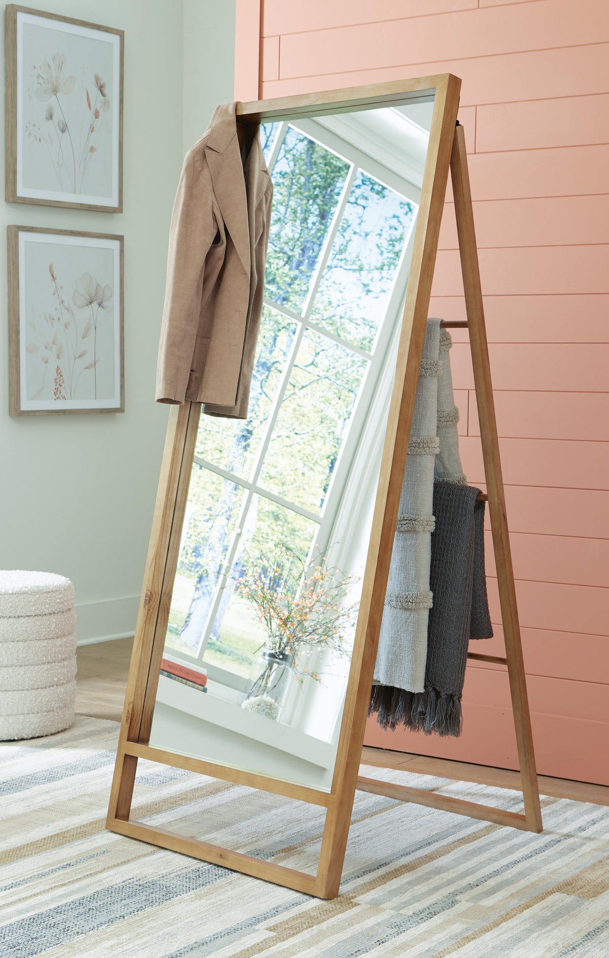 Devford Floor Mirror - Brown