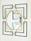 Oceanal Accent Mirror - Black/Gold Finish