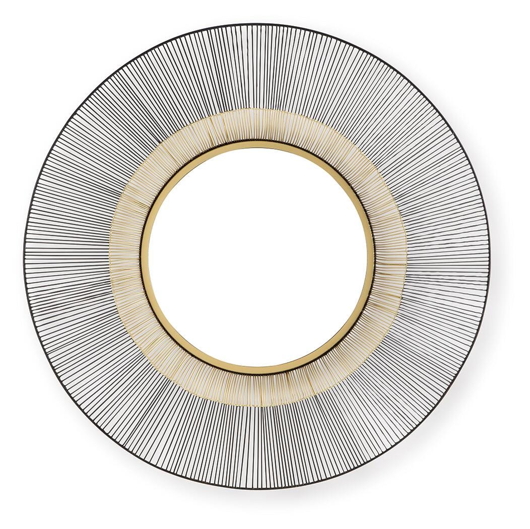 Dallmen Accent Mirror - Black/Gold Finish