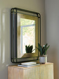 Beelman Accent Mirror - Black/Brown