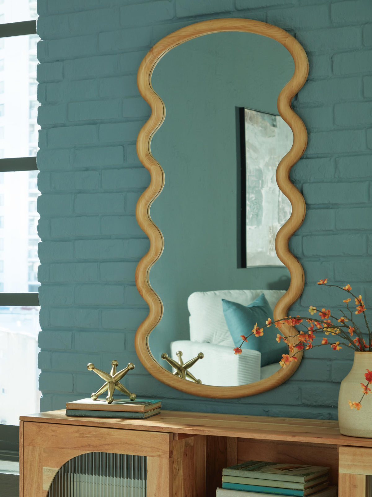 Serendis Accent Mirror - Brown