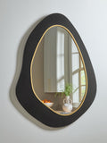Kierlock Accent Mirror - Black/Gold Finish