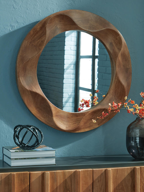 Aajon Accent Mirror - Brown