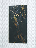 Teague Wall Clock - Black/Gold Finish