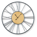 Brockett Wall Clock - Black/Natural