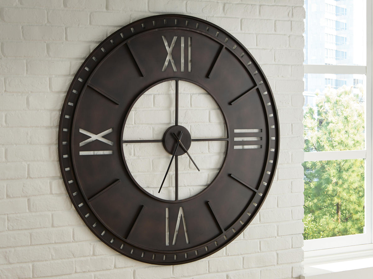 Lytle Wall Clock - Antique Brown