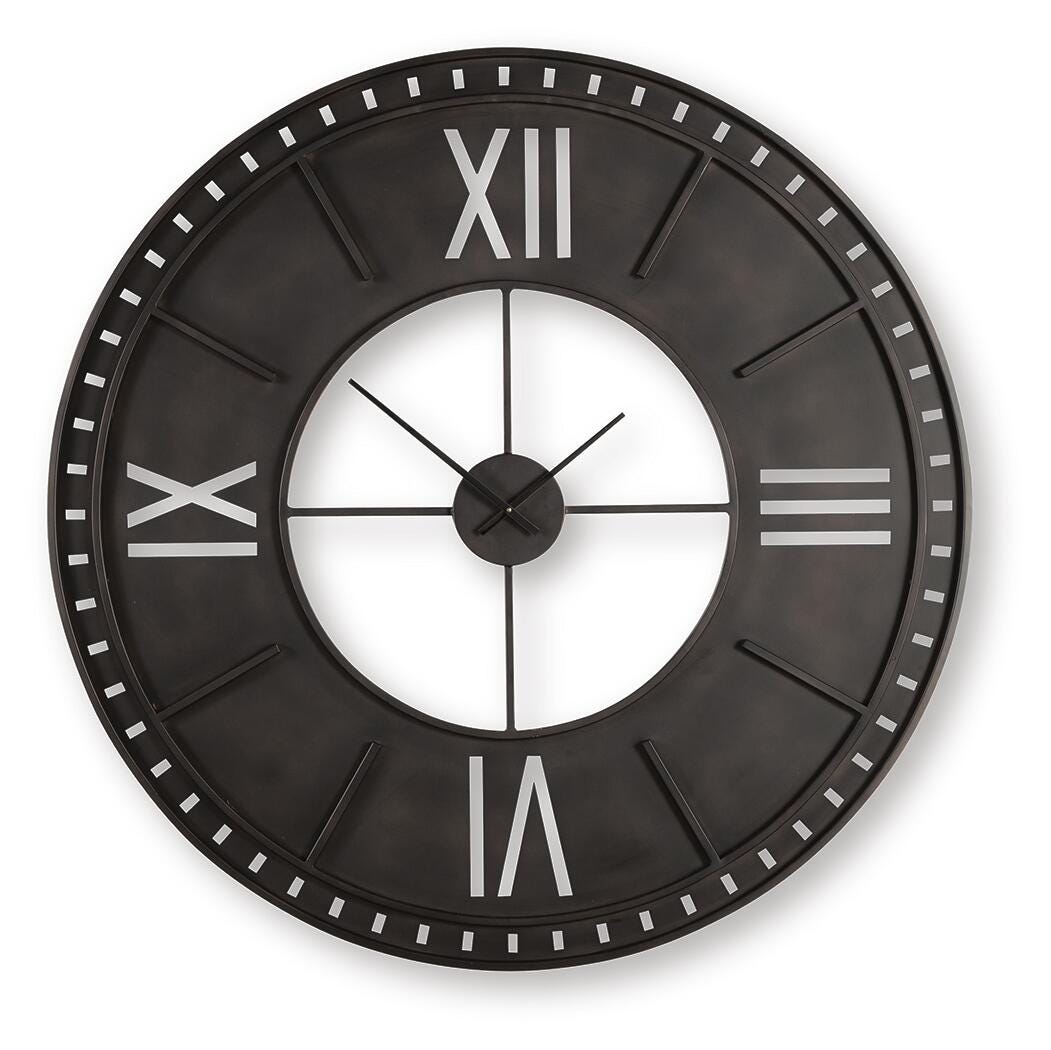 Lytle Wall Clock - Antique Brown