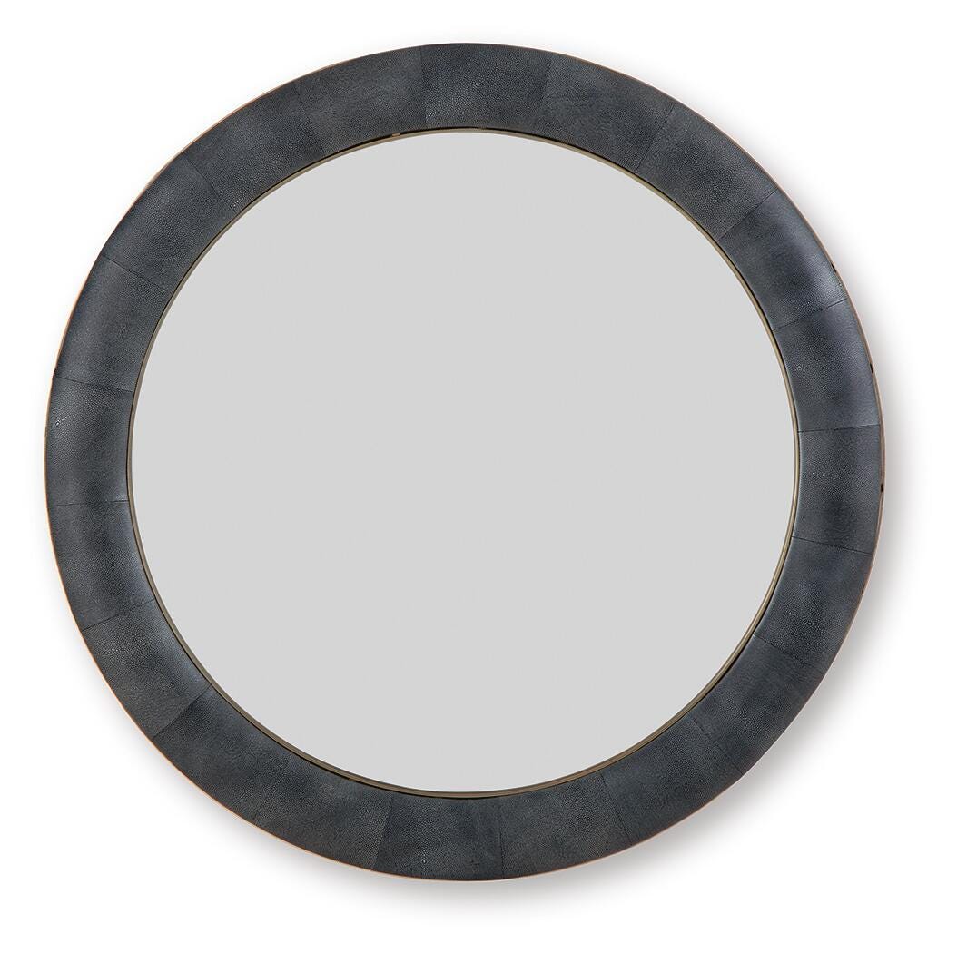 Corinsworth Accent Mirror - Charcoal/Brass Finish