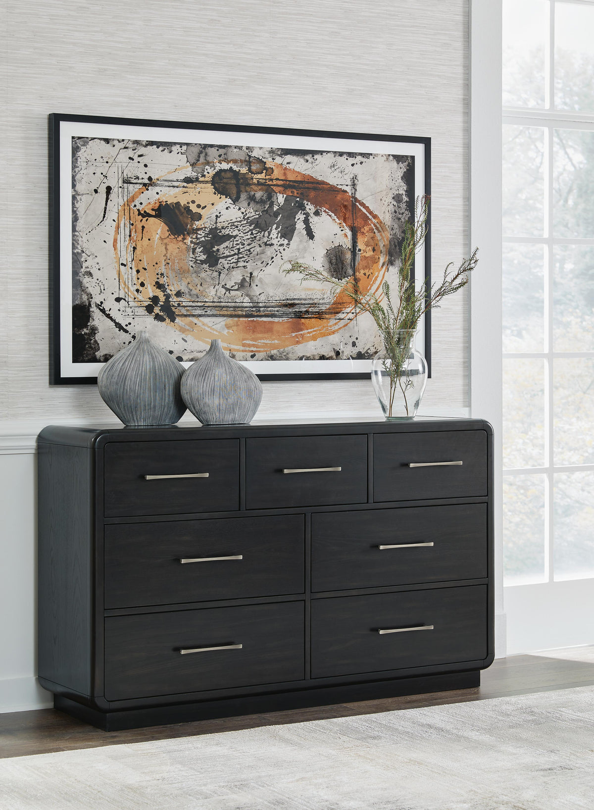 Clefting Wall Art - Black/Caramel/Tan