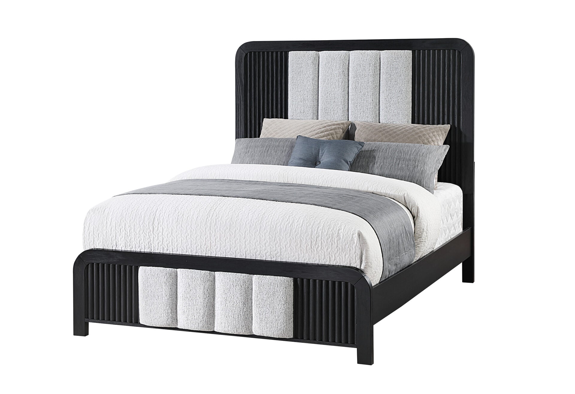 Beckett White/Black Queen Bed