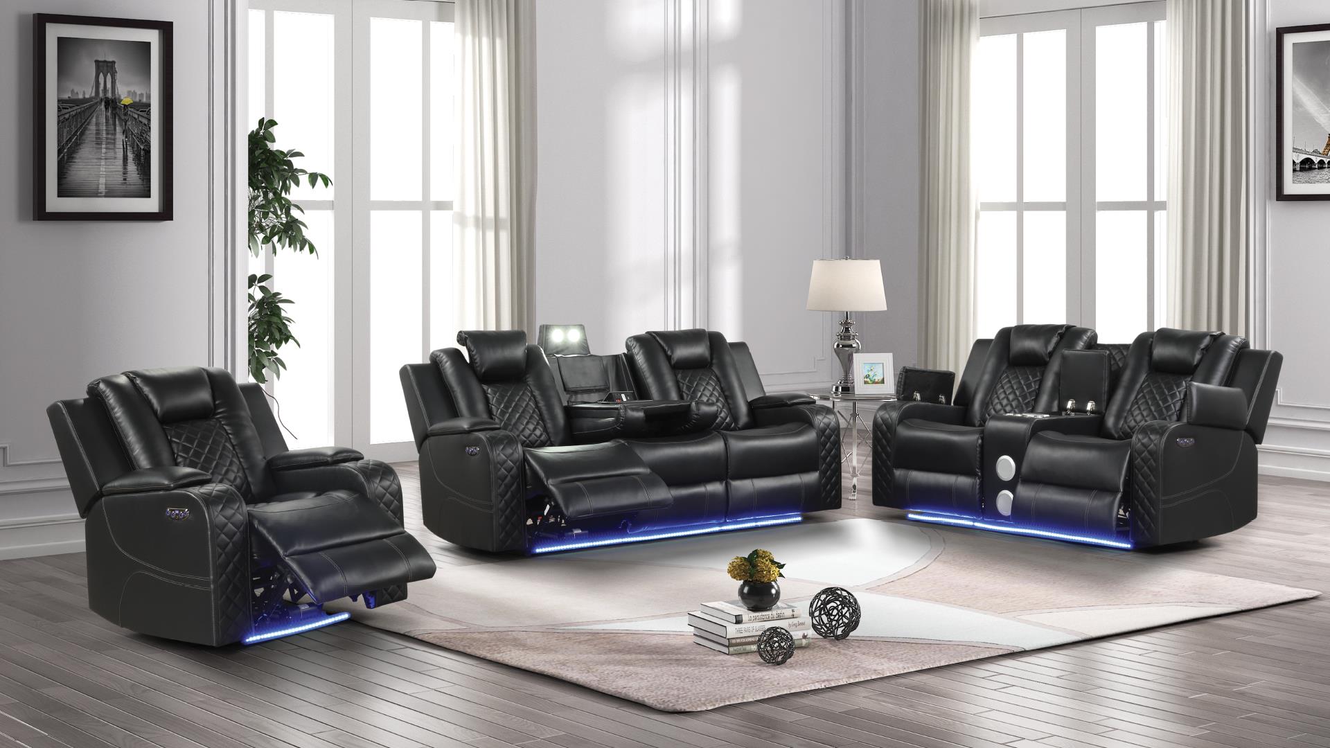 Benz Living Room Collection - Black