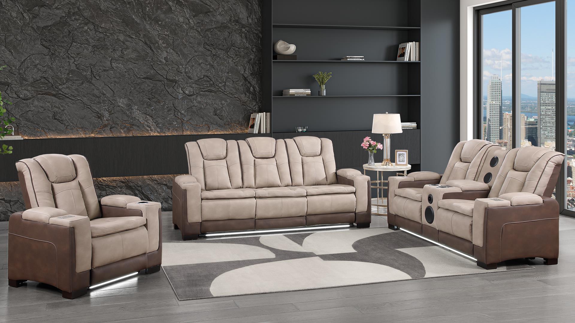 Bruno Living Room Collection - Brown