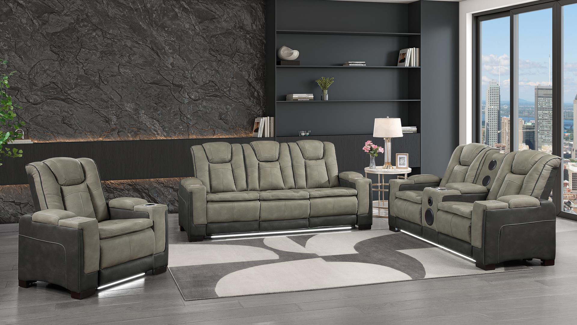 Bruno Living Room Collection - Gray