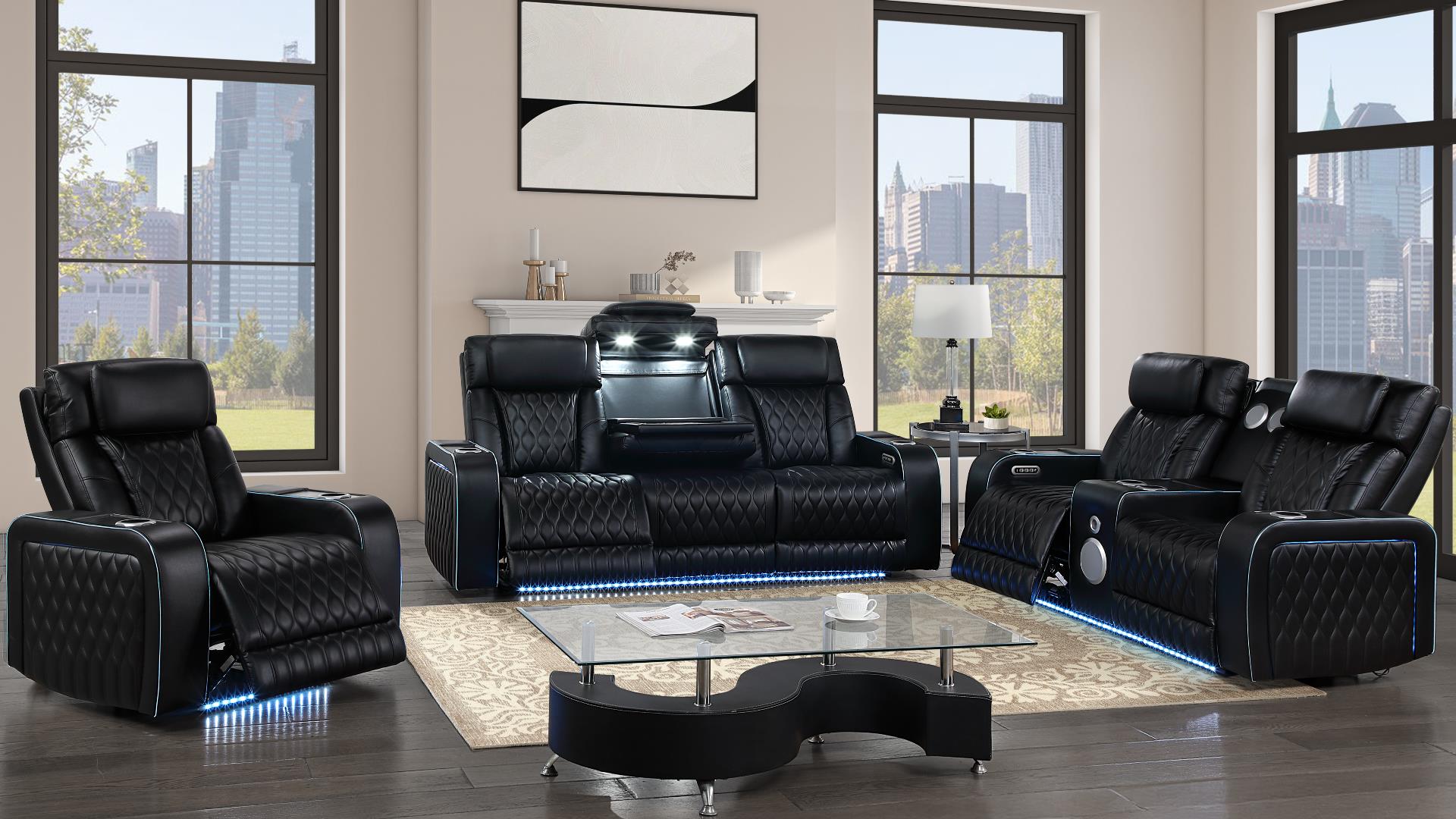 Electra Living Room Collection - Black