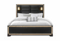 Blake Black King Bed With Lamps