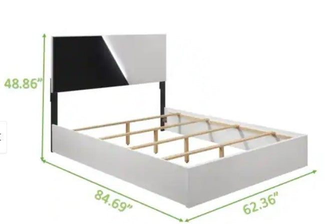 BLACK AND LIGHT GRAY 5 PCS QUEEN BEDROOM SET