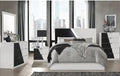 BLACK AND LIGHT GRAY 5 PCS QUEEN BEDROOM SET