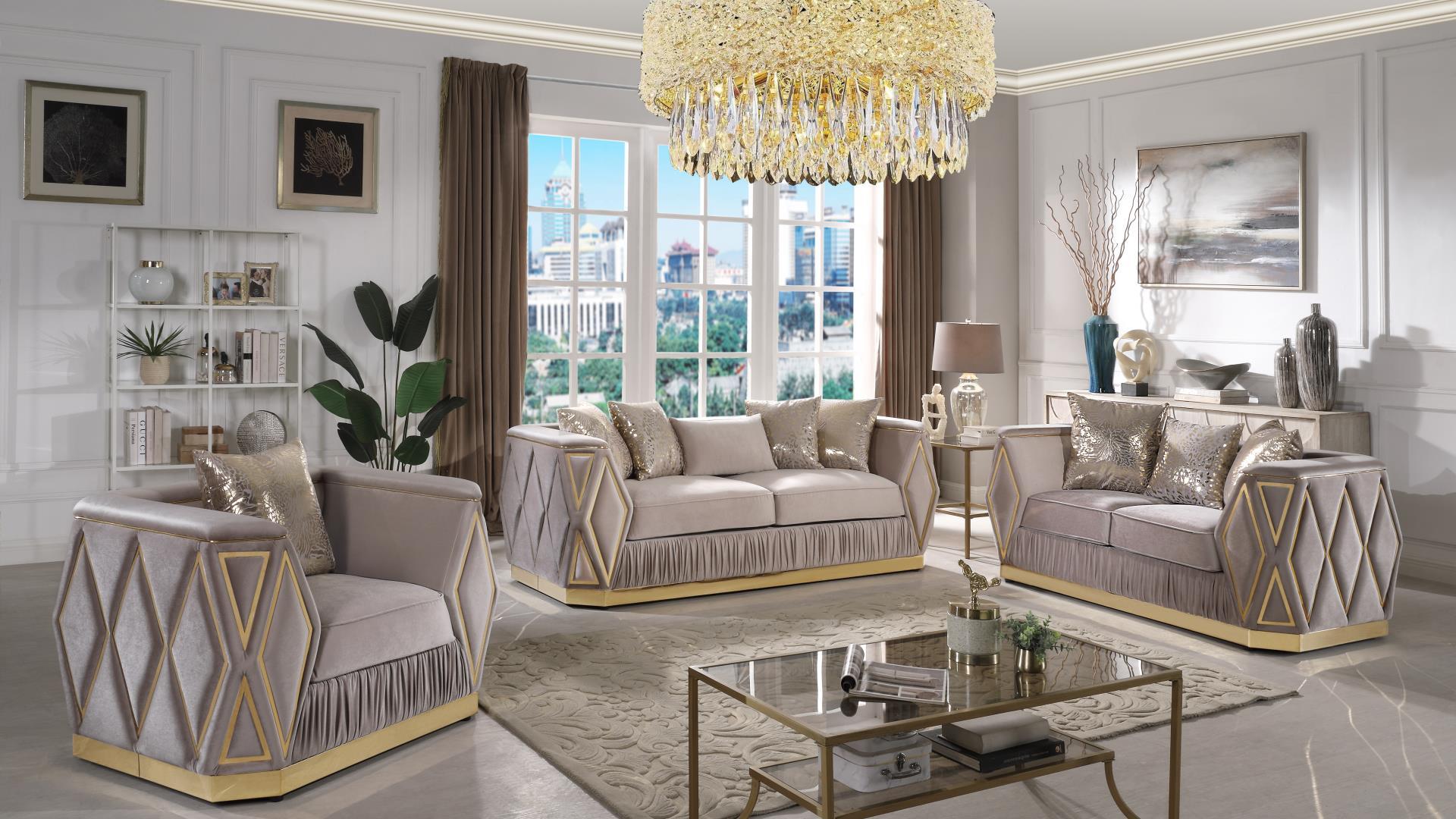 Cavalli Living Room Collection - Taupe