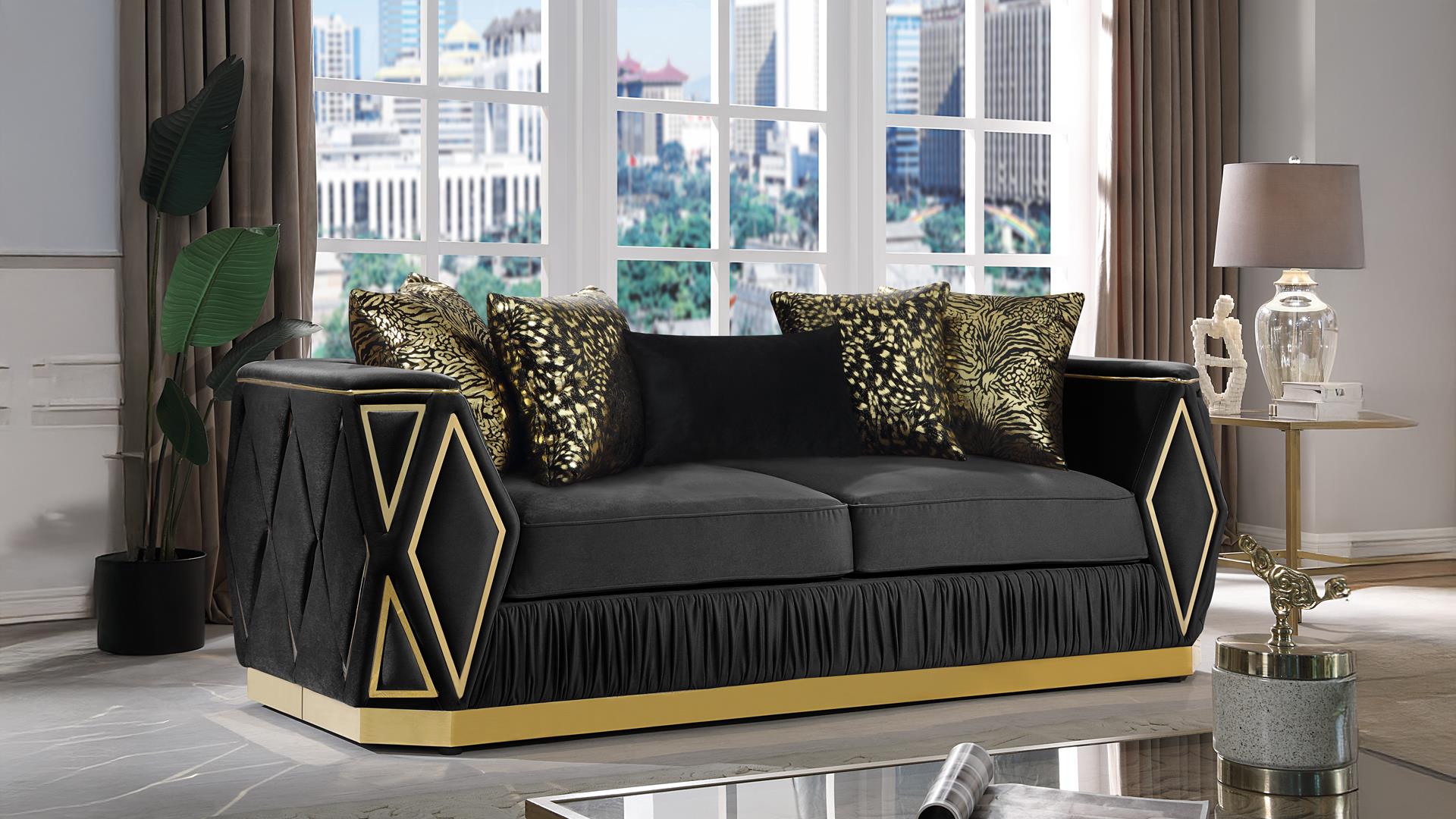 Cavalli Living Room Collection - Black