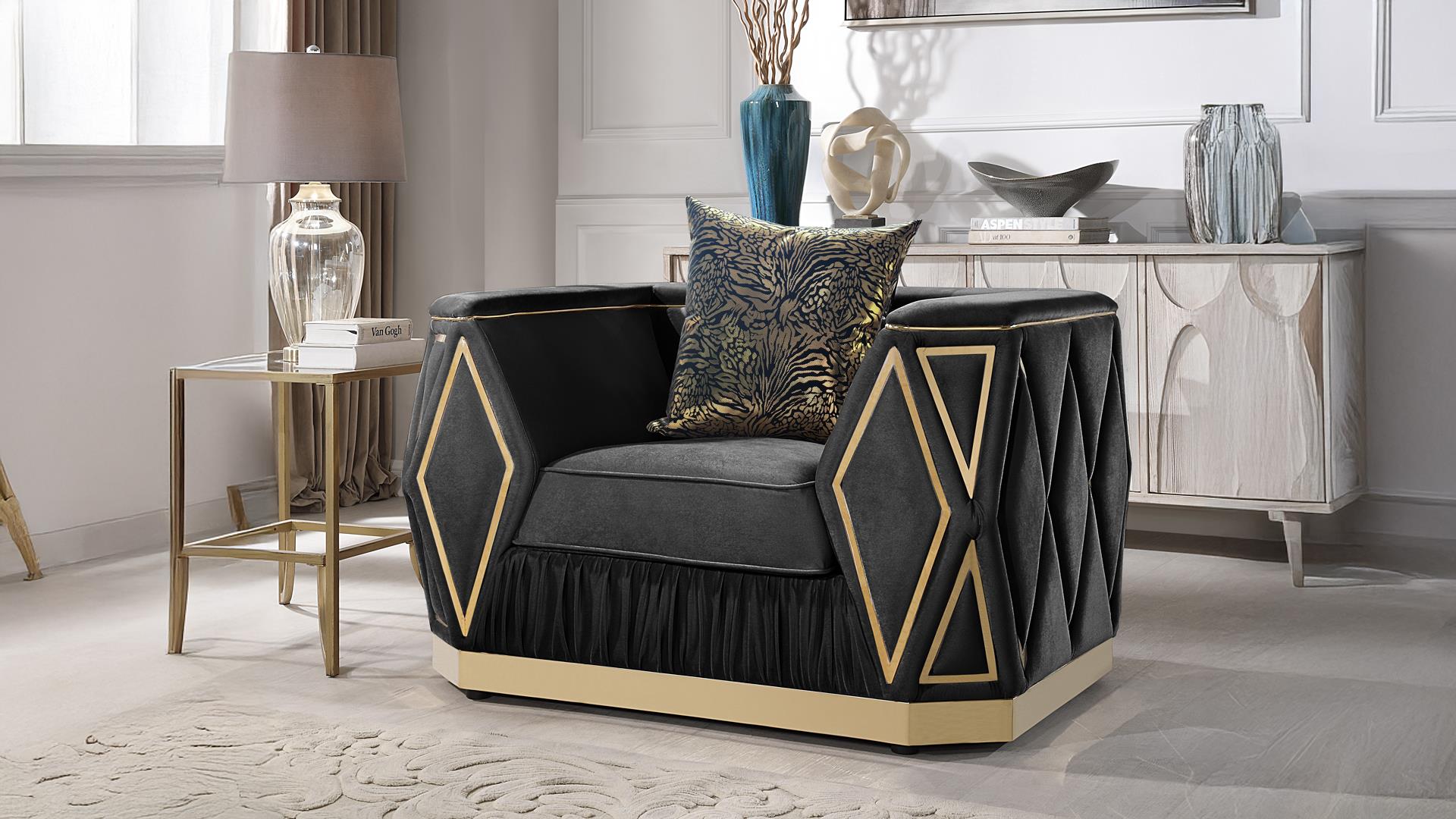 Cavalli Living Room Collection - Black