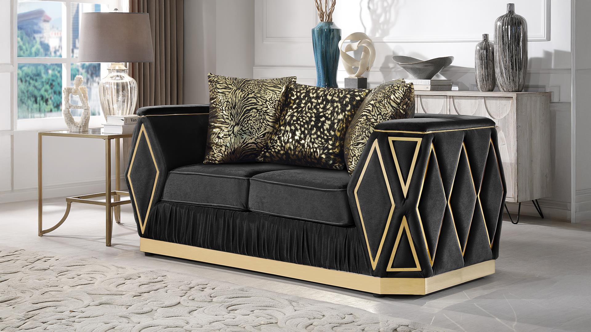 Cavalli Living Room Collection - Black