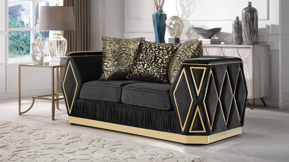 Cavalli Living Room Collection - Black