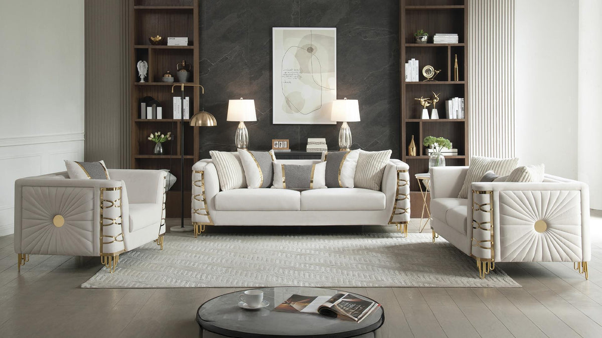 Contessa Living Room Collection - Beige