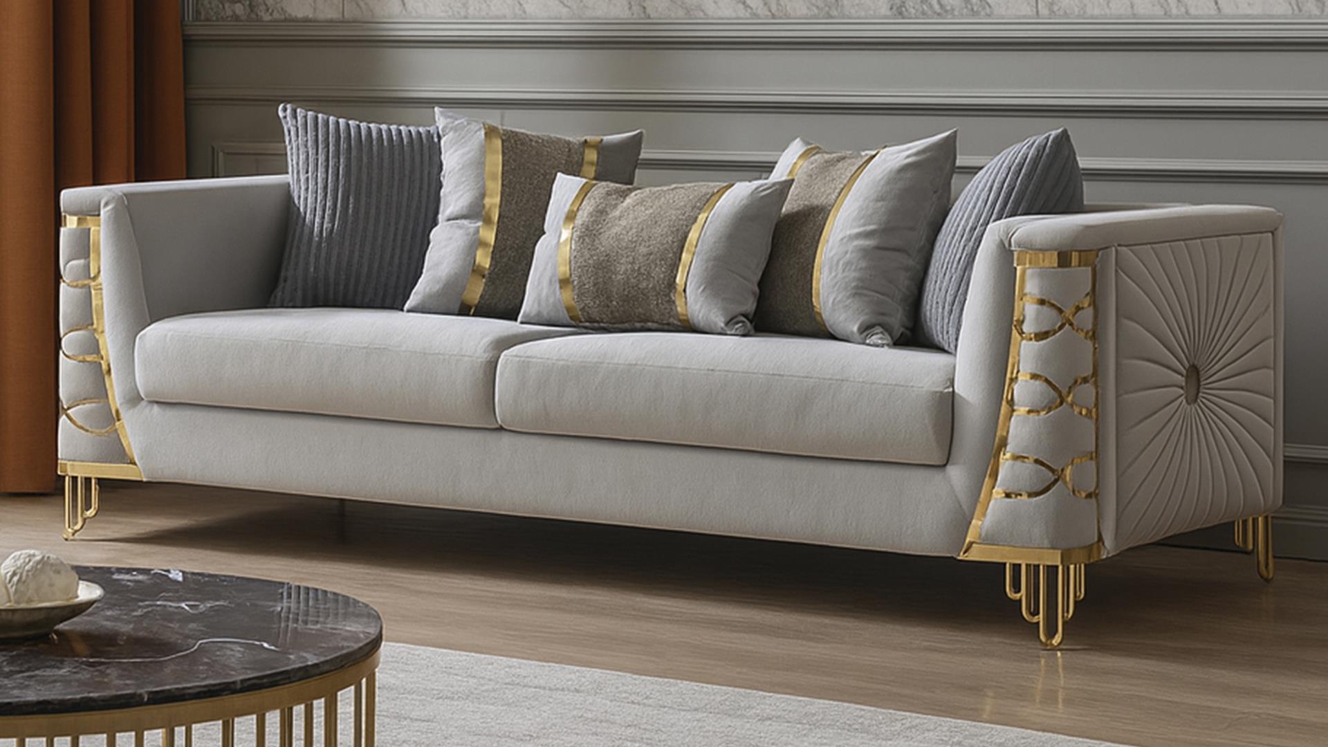 Contessa Living Room Collection - Gray