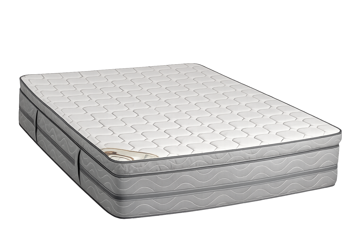 California King Metal Bed Frame with Pillow Top Mattress