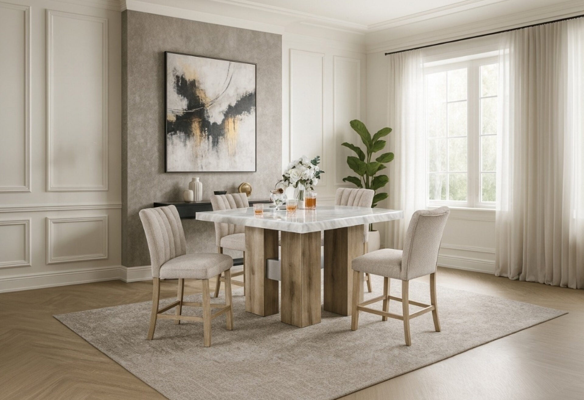D04 Dining Room Collection - Natural silver