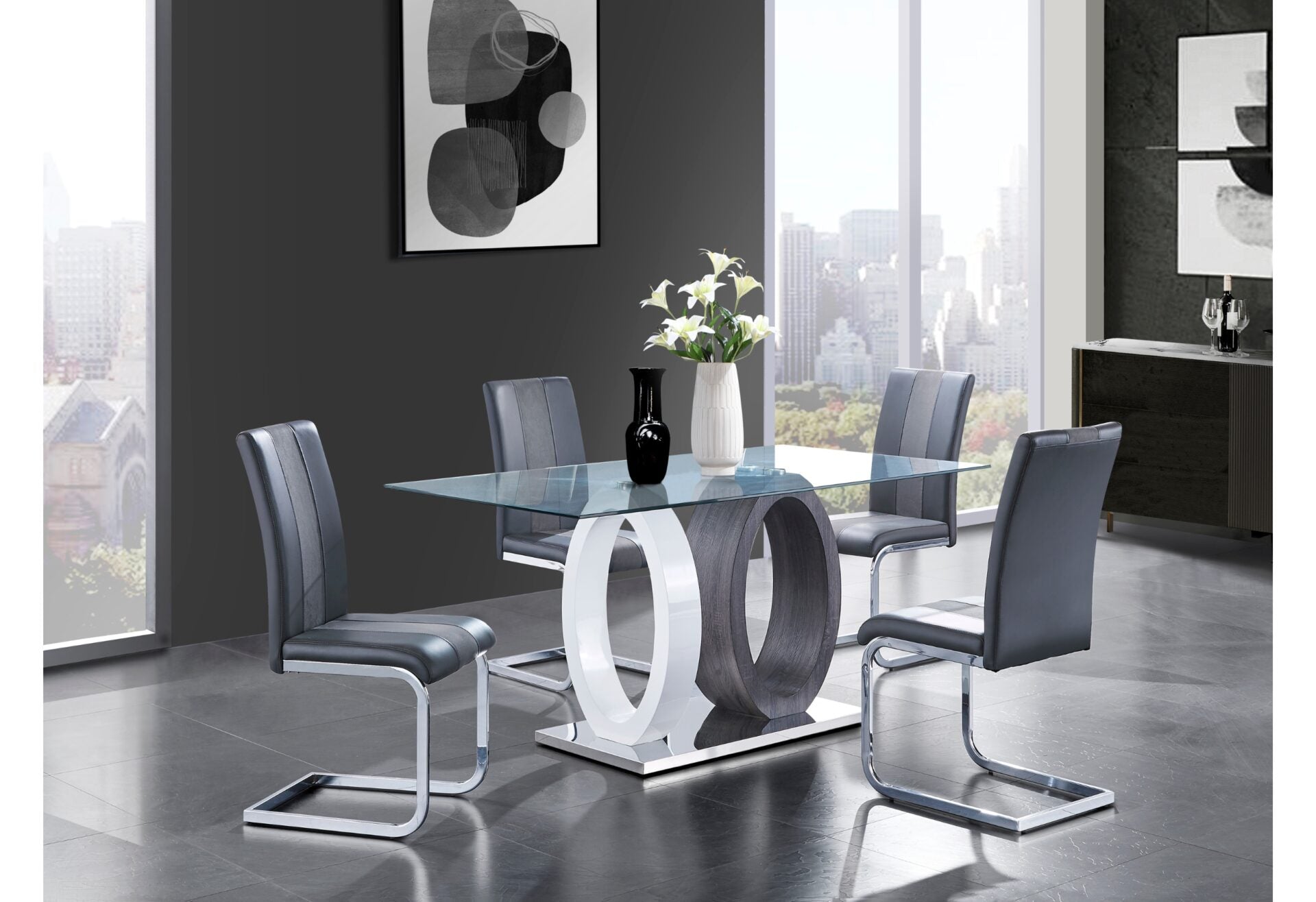D1628DT Dining Room Collection - Grey