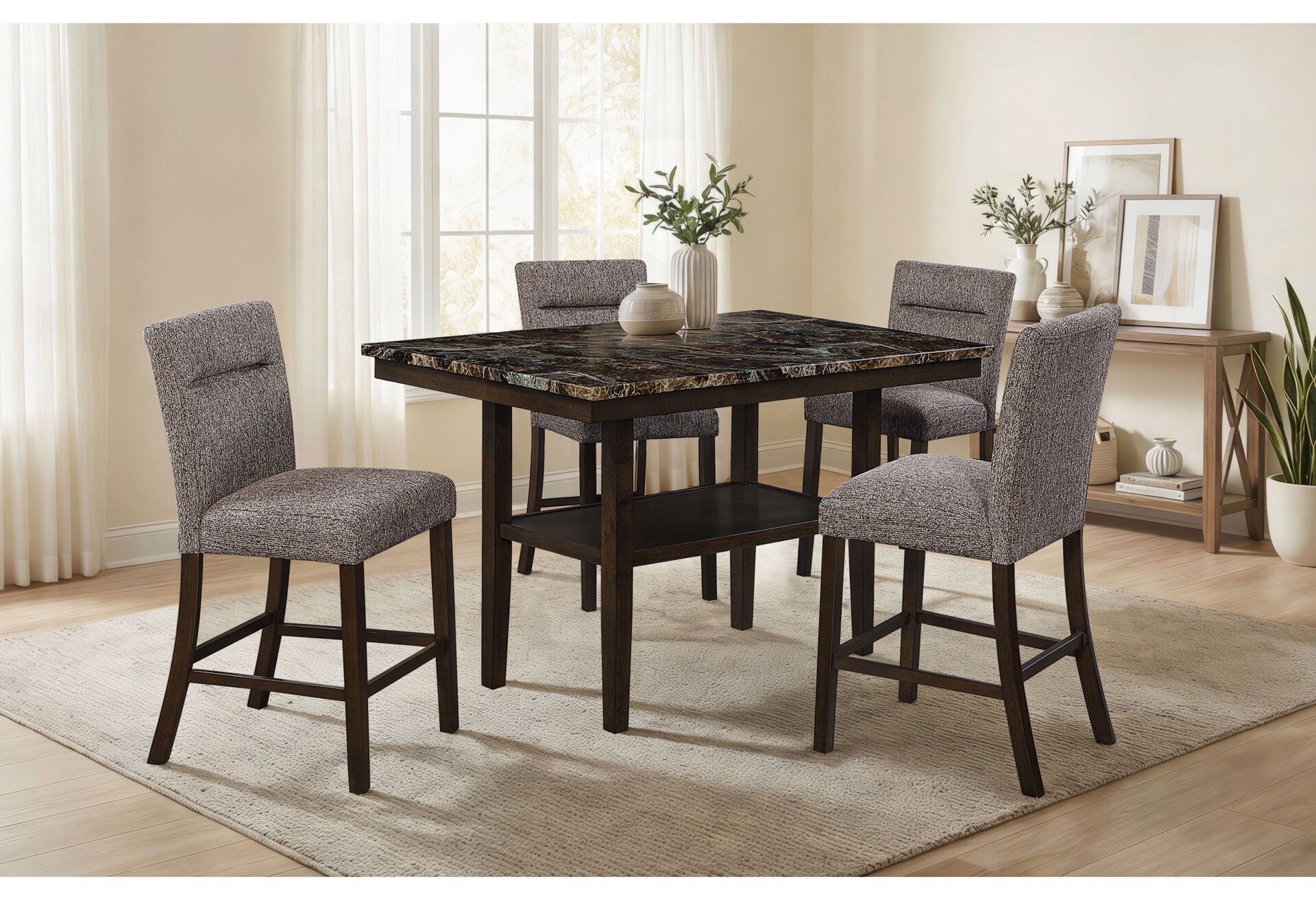 D4355 Dining Room Collection - Dark Brown