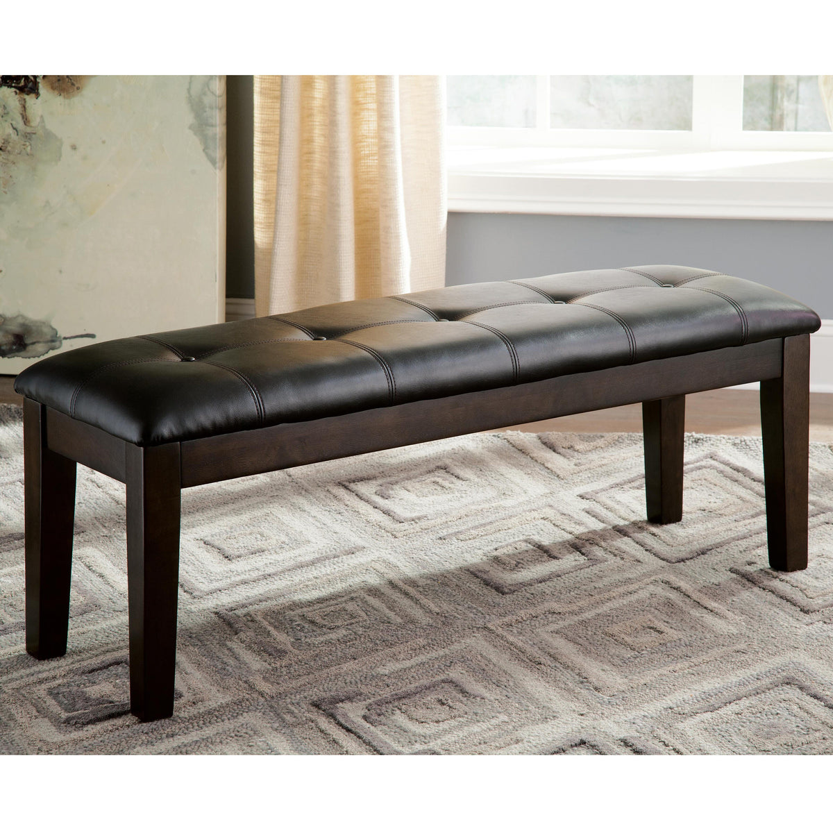 Haddigan Large UPH Dining Room Bench - Dark Brown