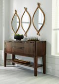 Bartner Accent Mirror - Antique Gold Finish