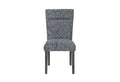 D86 Grey Dining Chair With Brown Legs
