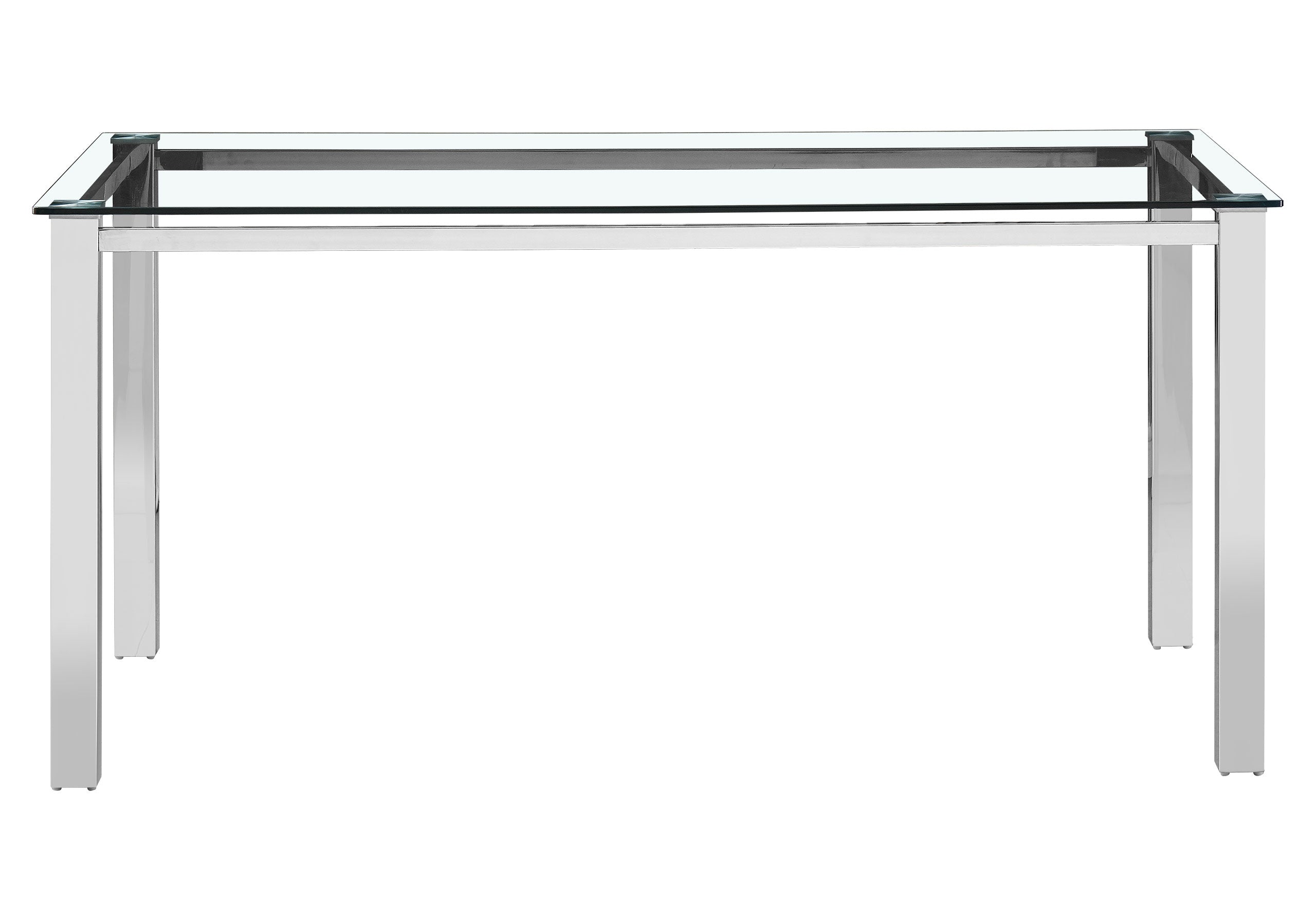 WHITE DINETTE GLASS TABLE