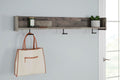 Neilsville Wall Mounted Coat Rack w/Shelf - Multi Gray