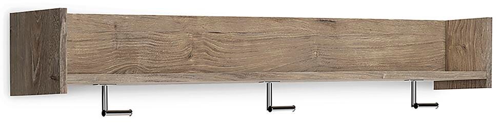 Oliah Wall Mounted Coat Rack w/Shelf - Natural