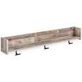 Neilsville Wall Mounted Coat Rack w/Shelf - Whitewash