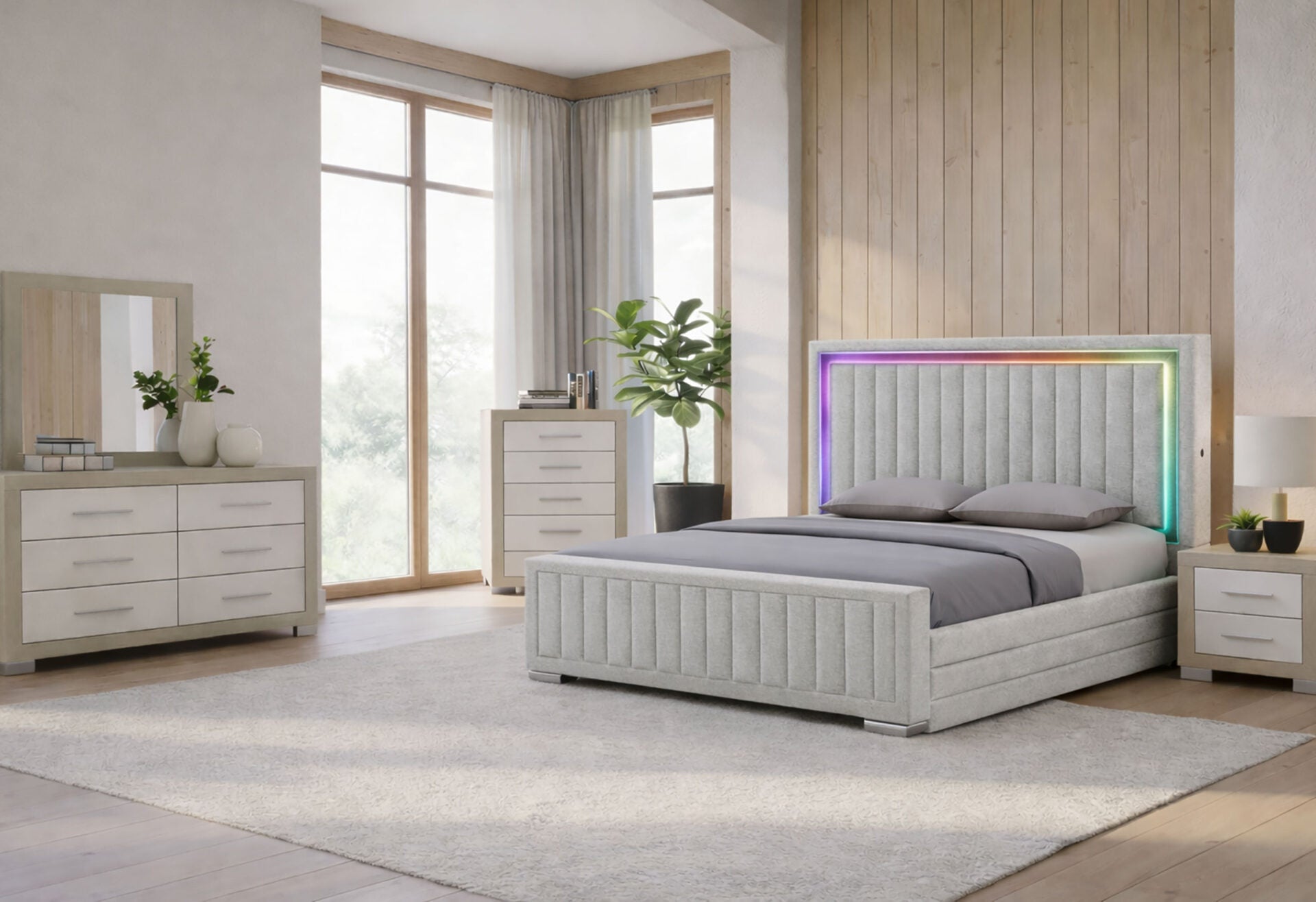 Elias/Emma Regular Fb Natural Queen Bed Group